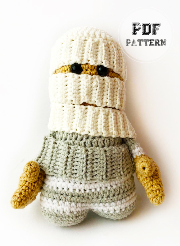 Amigurumi Imhotep Mummy Doll Crochet PDF Pattern (1)