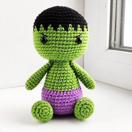 Baby Hulk Crochet PDF Amigurumi Free Pattern