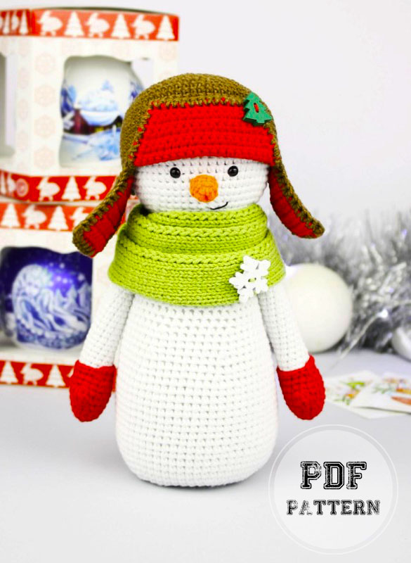Crochet Easy Snowman Mickey Amigurumi PDF Pattern (2)