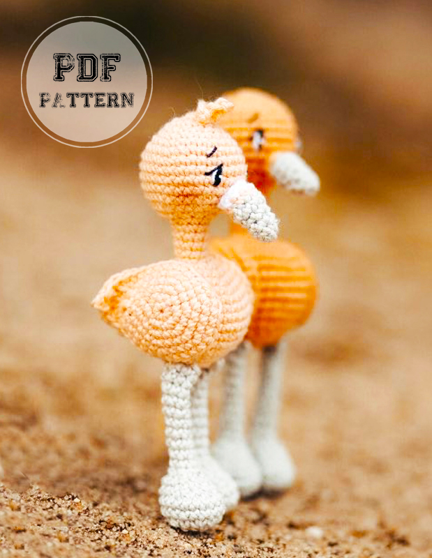 Crochet Fanny Flamingo Amigurumi PDF Pattern (1)