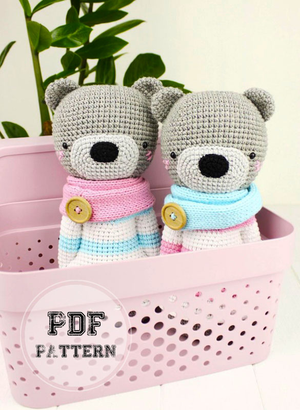 Crochet Fuzzy Bear Amigurumi PDF Pattern (2)