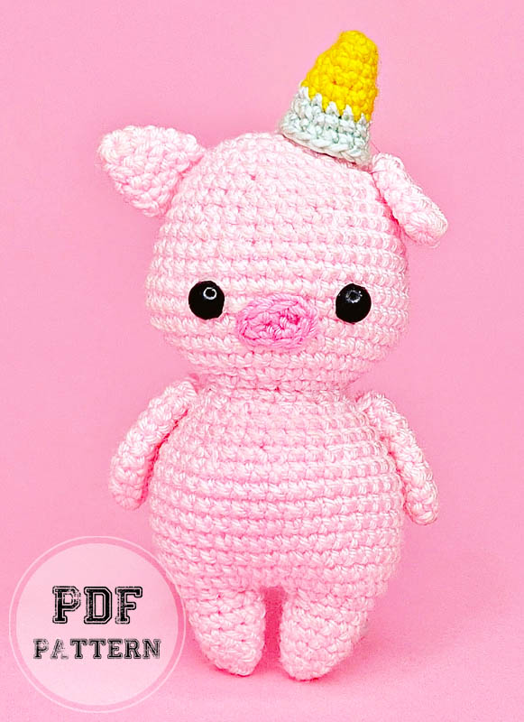 Crochet Party Pig Amigurumi PDF Pattern (2)