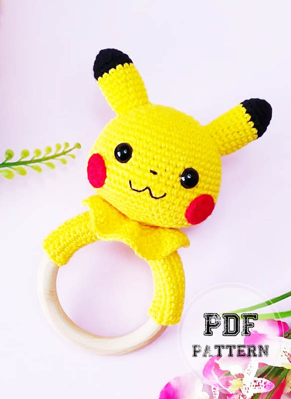 Crochet Pikachu Rattle Amigurumi PDF Pattern (2)