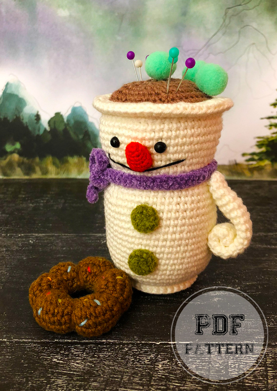 Crochet Pincushion Snowman Amigurumi PDF Pattern (2)