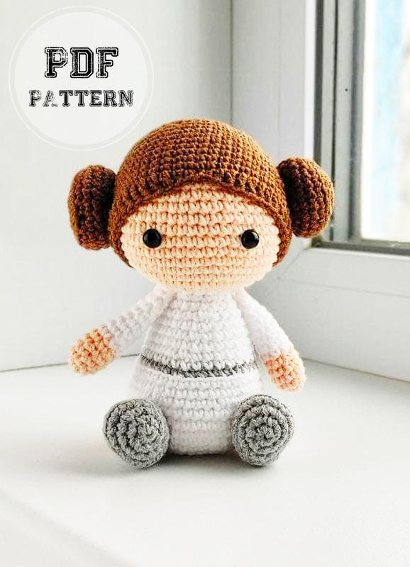 Crochet Princess Leia Star Wars PDF Amigurumi Pattern (1)