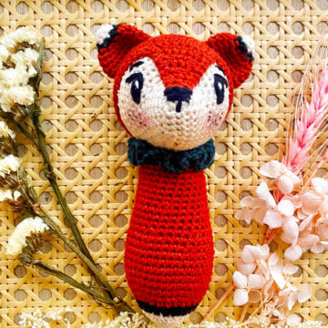 Easy Rattle Fox Crochet Amigurumi PDF Pattern (1)