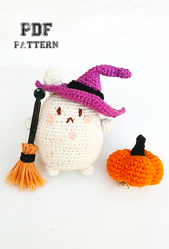 Halloween Witch Bunny PDF Crochet Amigurumi Pattern (1)