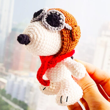 Crochet Aviator Snoopy Amigurumi PDF Pattern (1)