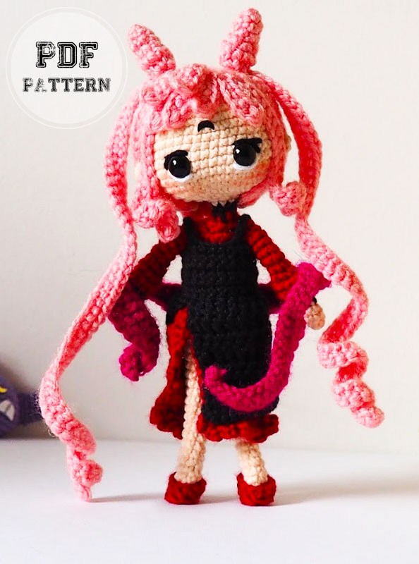 Crochet Black Lady Sailor Moon Amigurumi PDF Pattern (2)