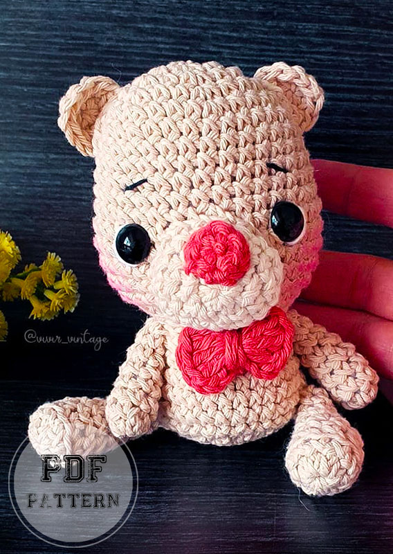 Crochet Clown Bear Amigurumi PDF Free Pattern (1)