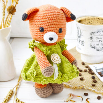 Crochet Fox Doll Dress Amigurumi PDF Free Pattern (2)