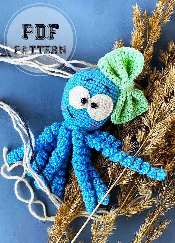 Crochet Little Blue Octopus Amigurumi PDF Pattern (1)