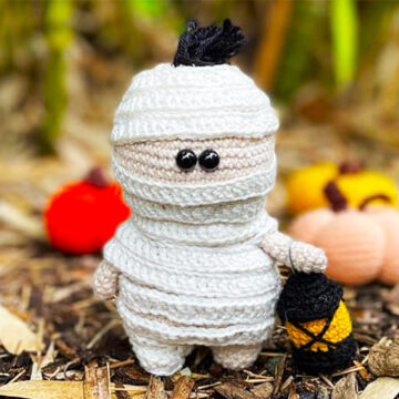 Easy Crochet Halloween Mummy PDF Amigurumi Pattern (1)
