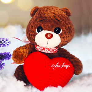 Bear with Heart Crochet Amigurumi PDF Pattern (3)