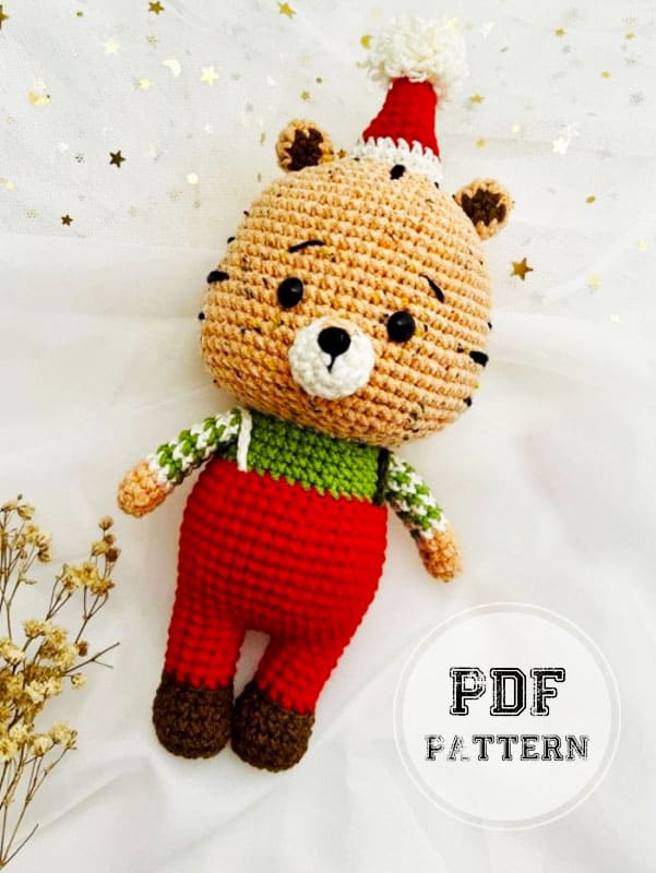 Christmas Tiger Amigurumi PDF Free Pattern (2)
