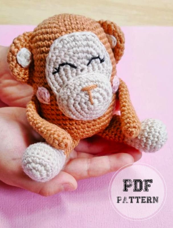 Crochet Beginner Monkey Amigurumi PDF Pattern (2)