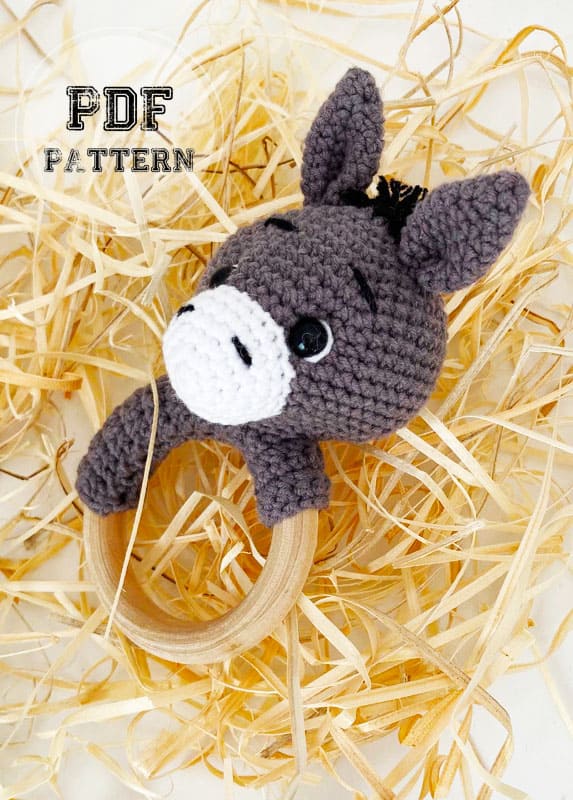 Crochet Donkey Rattle Amigurumi PDF Pattern (2)