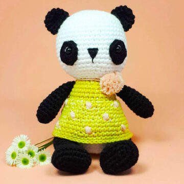 Crochet Panda in Dress PDF Amigurumi Pattern (1)
