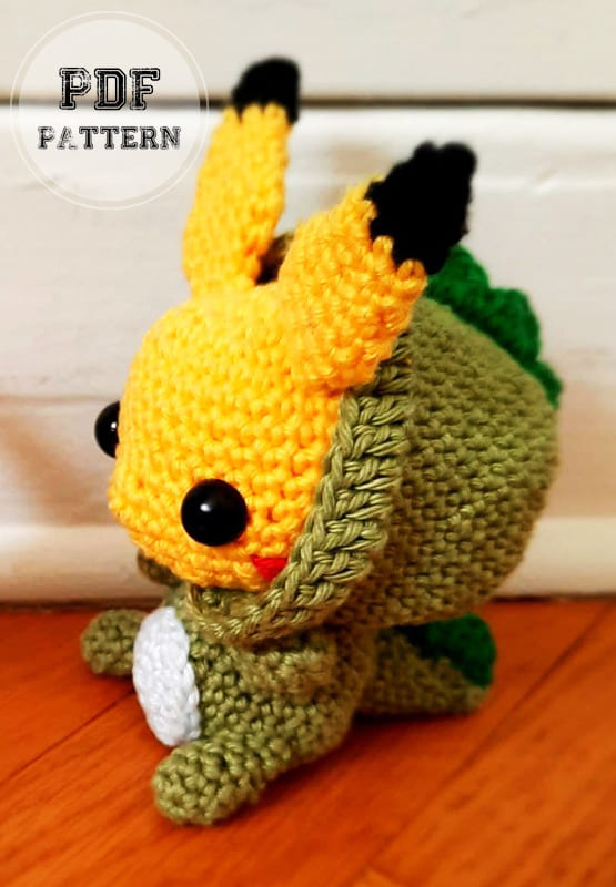 Crochet Pikachu with Hoodie Amigurumi PDF Pattern (2)