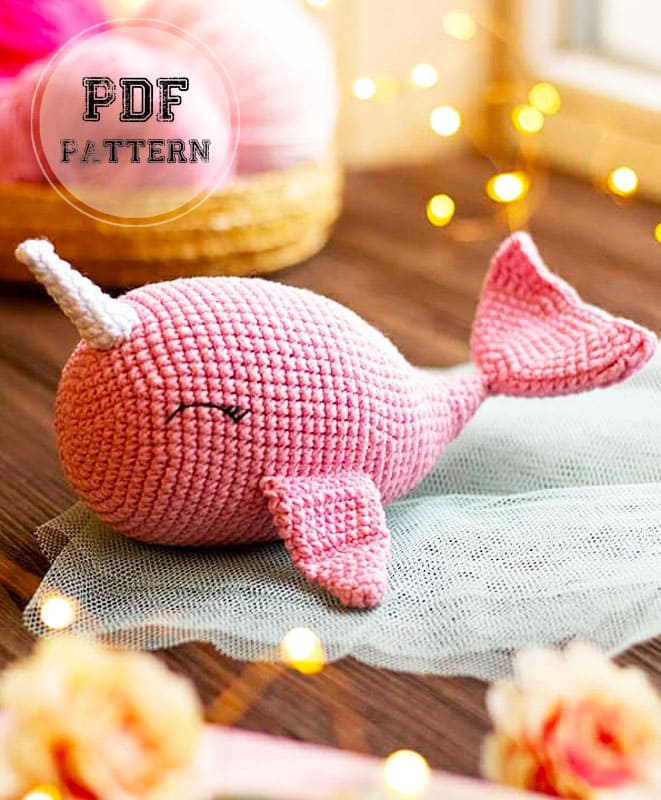 Crochet Pink Whale Amigurumi PDF Pattern (2)