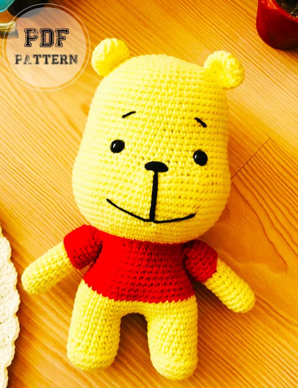 Easy Winnie the Pooh Crochet Amigurumi PDF Pattern (2)