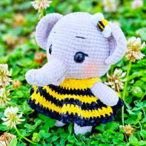 Elephant in Dress Crochet Amigurumi PDF Pattern (2)