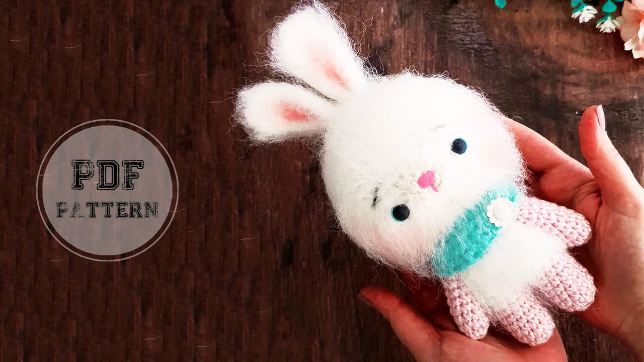 Hairy Bunny Crochet Amigurumi PDF Pattern (3)