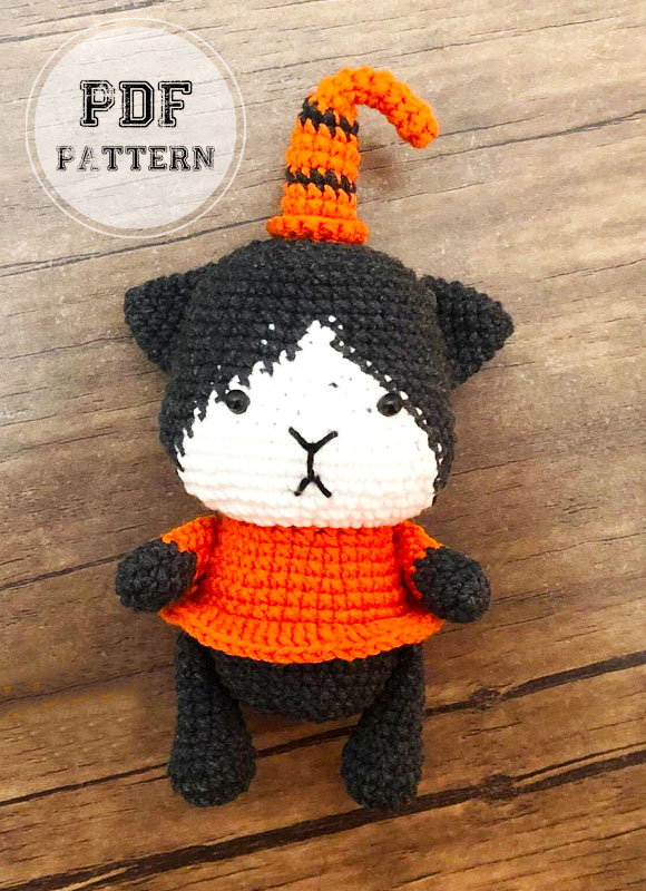 Halloween Crochet Cat Amigurumi PDF Pattern (2)