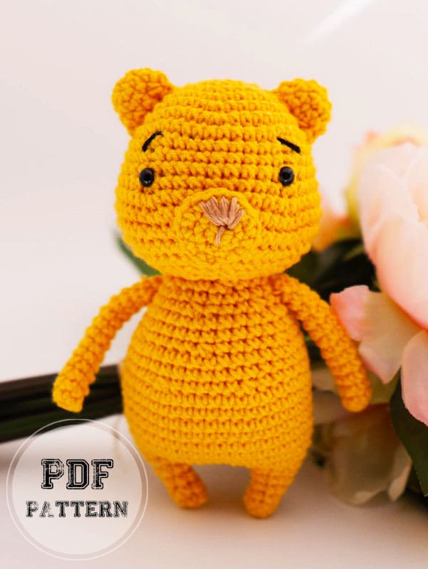 Orange Bubby Bear Amigurumi PDF Pattern (2)