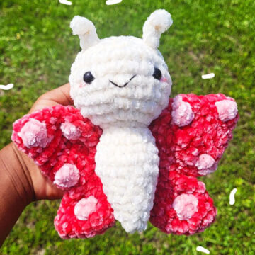Pink Crochet Butterfly Amigurumi PDF Pattern (1)