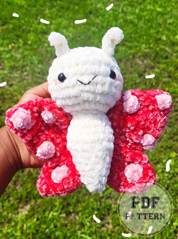 Pink Crochet Butterfly Amigurumi PDF Pattern (2)