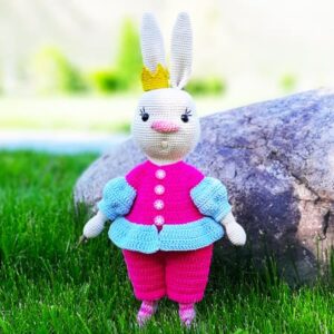 Pink Nose Crochet Bunny Amigurumi PDF Pattern (1)