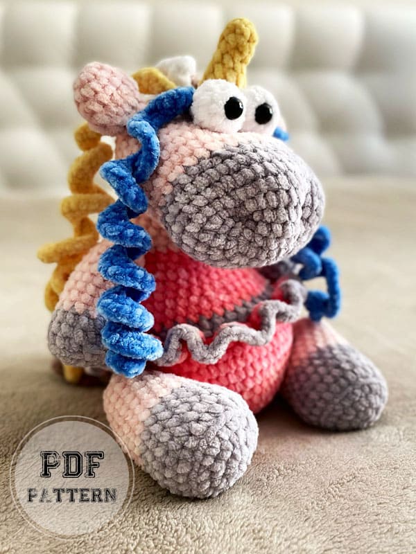 Plush Jeff Crochet Unicorn PDF Amigurumi Pattern (2)