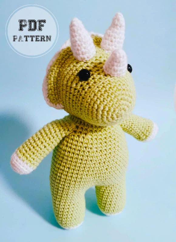Triceratops Dinosaur Amigurumi PDF Pattern (2)