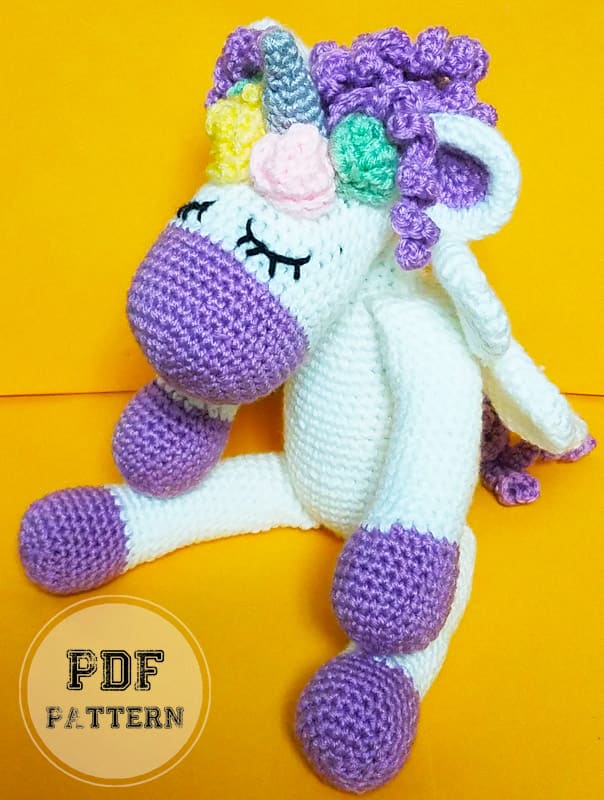 Amigurumi Big Unicorn PDF Crochet Free Pattern (2)