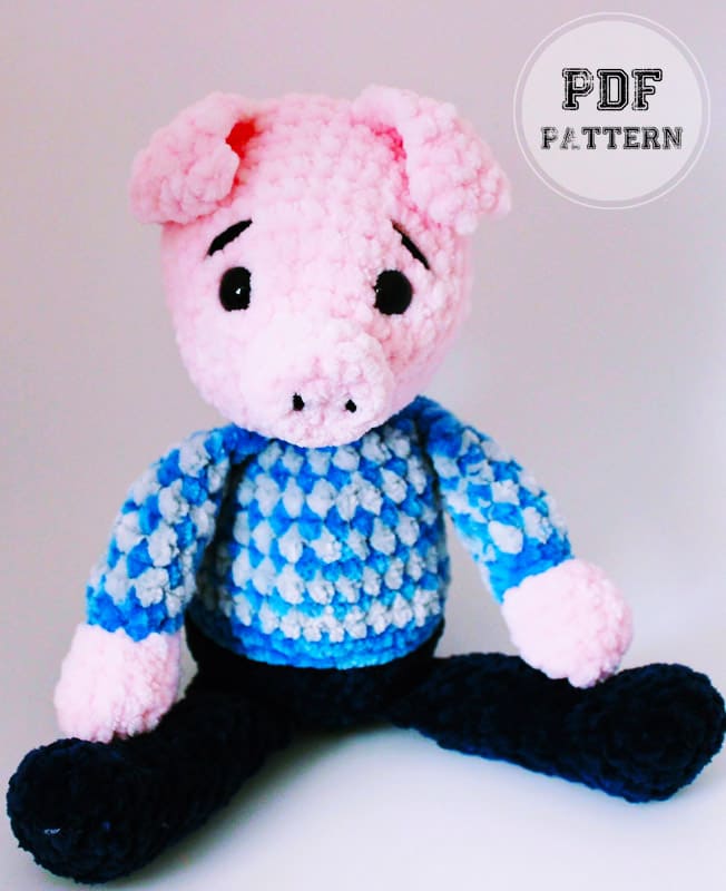 Amigurumi Daddy Pig Crochet PDF Free Pattern (2)