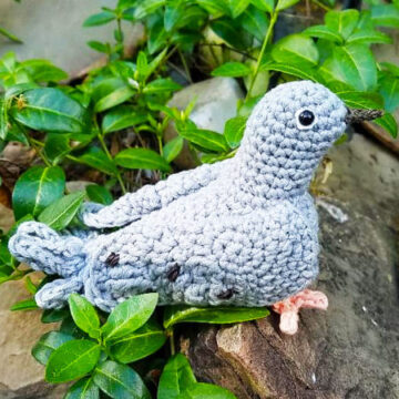 Amigurumi Grey Dove Crochet PDF Free Pattern (1)