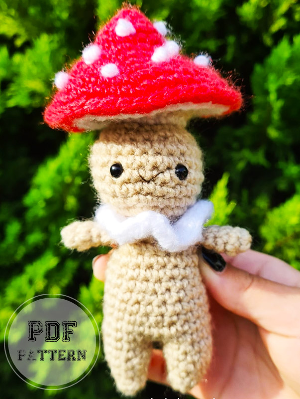 Amigurumi Mashroom Doll Crochet PDF Free Pattern (2)