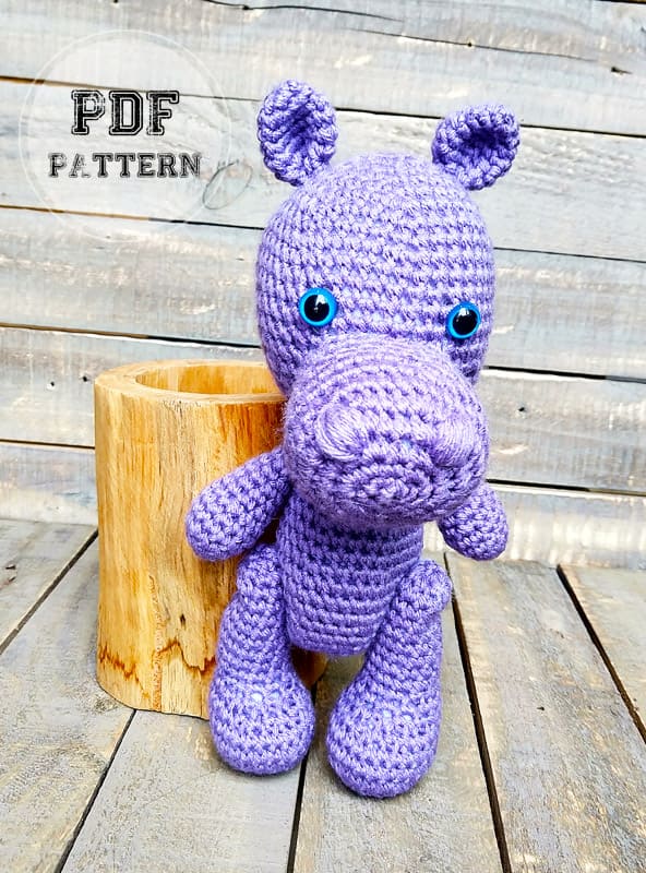 Amigurumi Purple Hippo Crochet PDF Pattern (2)