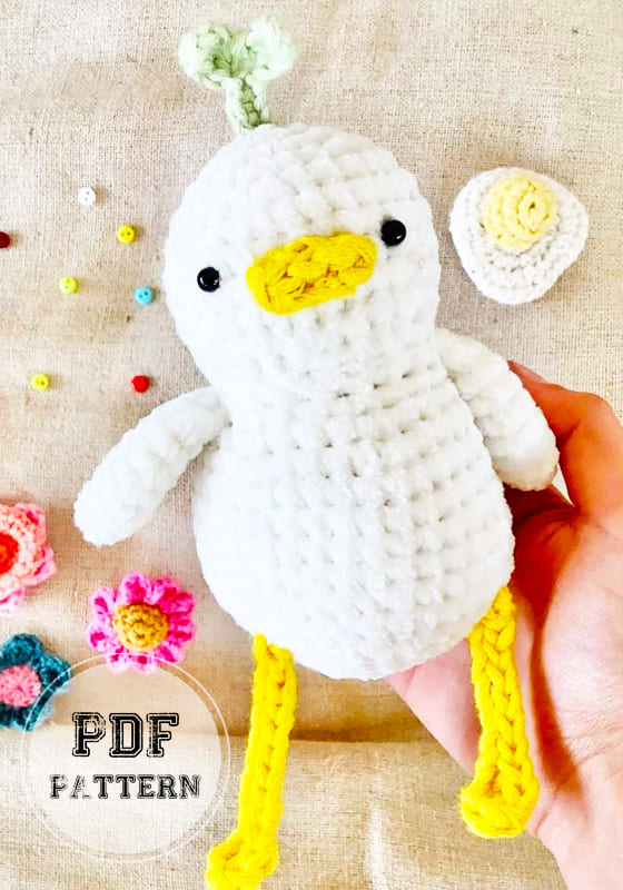 Beginner Duck Derpy Crochet PDF Pattern