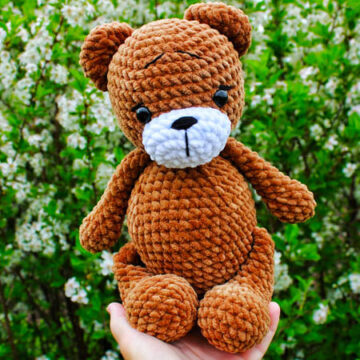 Brown Plush Teddy Bear Amigurumi PDF Pattern (1)
