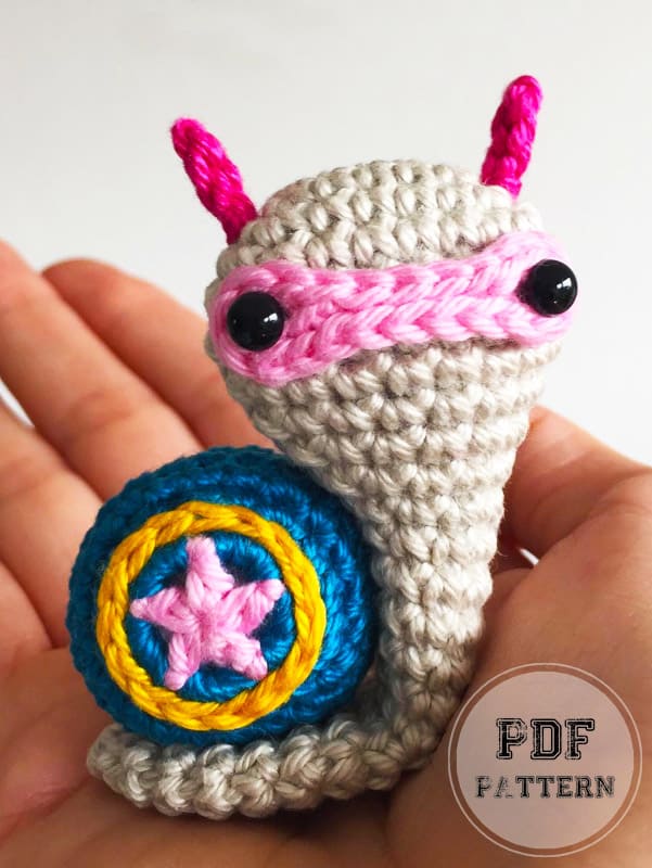 Captain Snail America Crochet Amigurumi PDF Free Pattern (2)