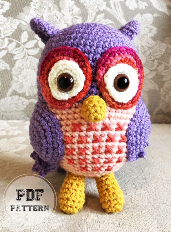 Colorful Crochet Owl Amigurumi PDF Free Pattern (2)