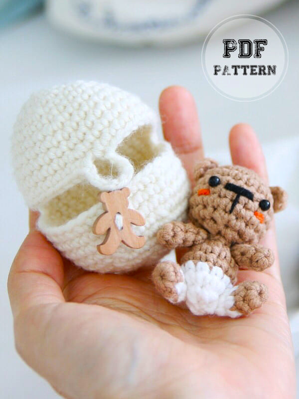 Crochet Bear in the Egg Amigurumi PDF Pattern (2)
