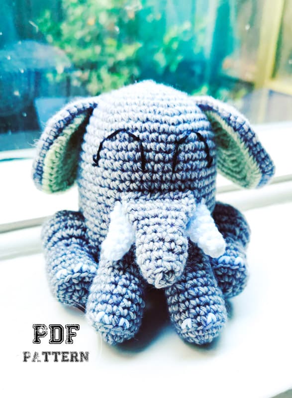 Crochet Elephant Mylo for Beginners PDF Amigurumi Pattern (2)