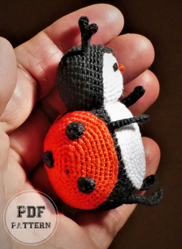 Crochet Ladybug Keychain PDF Amigurumi Pattern