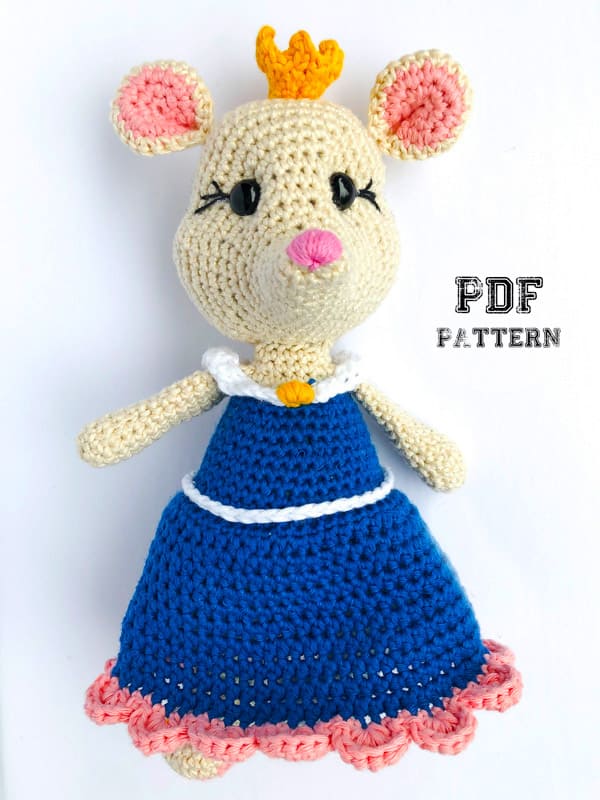 Crochet Mouse Doll in Dress Amigurumi PDF Pattern (2)