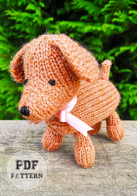 Cute Knitting Dog Amigurumi PDF Pattern (2)