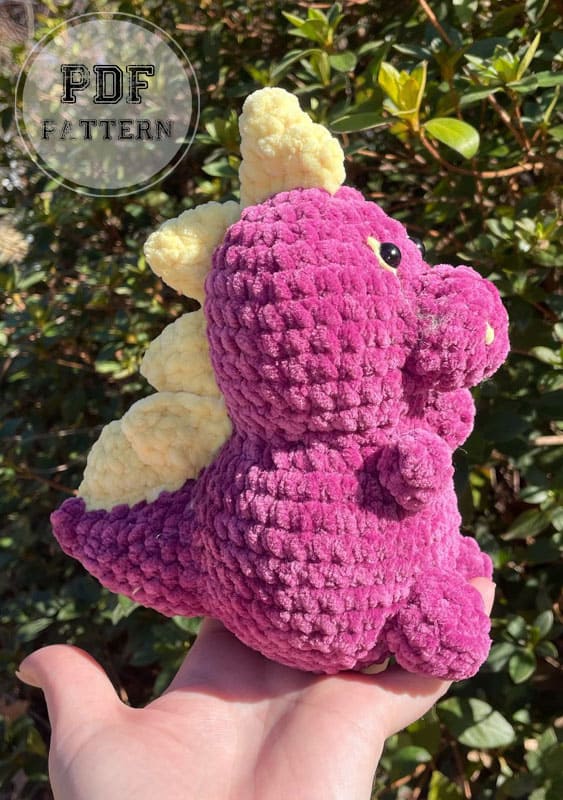 Easy Plush Dinosaur PDF Crochet Amigurumi Pattern (2)