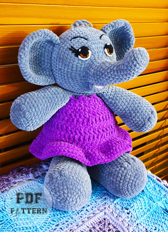 Elephant Maria Amigurumi PDF Crochet Pattern (2)